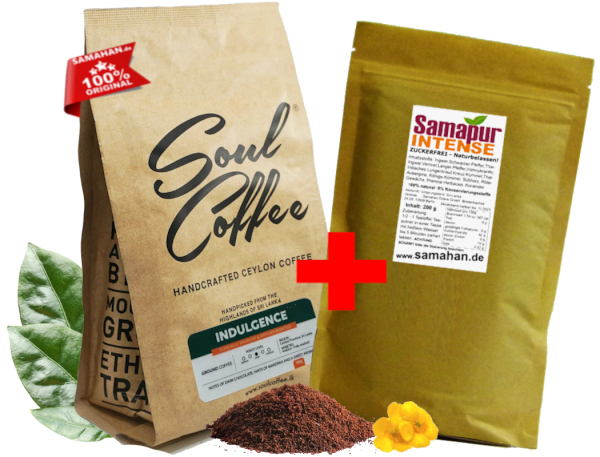 Kombi-Angebot Soul Coffee Indulgence 200g Pulver + Samapur INTENSE 200g